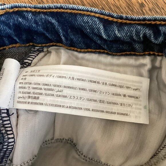 Abercrombie & Fitch The Mom Short High Rise Sz 25/0 Blue Jean #304i - Picture 4 of 5